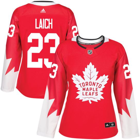 2017 NHL Toronto Maple Leafs women #23 Brooks Laich red jersey->->Women Jersey